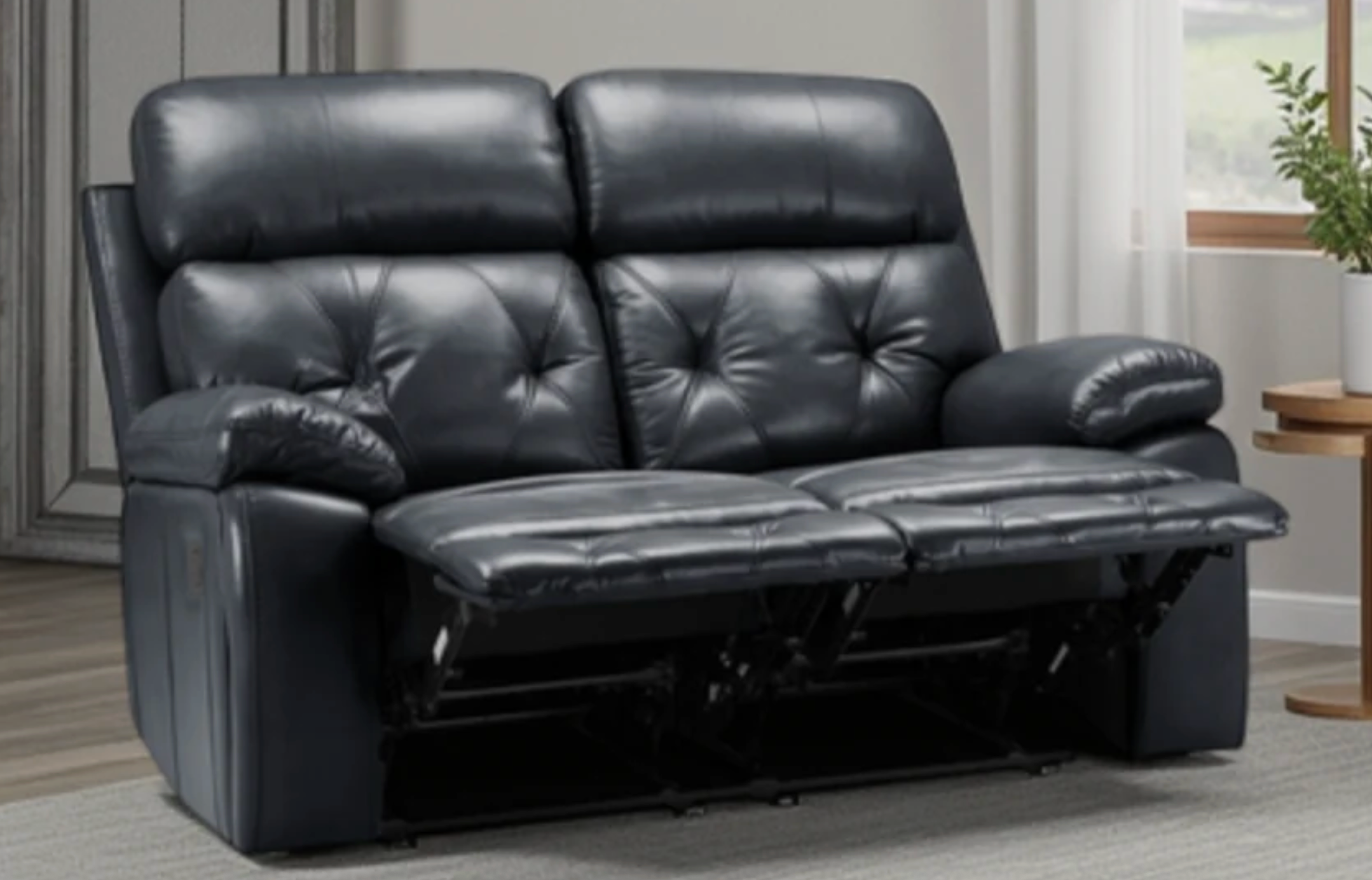 Cody Recliner Sofa Black 2 Seater - Sofa Easy