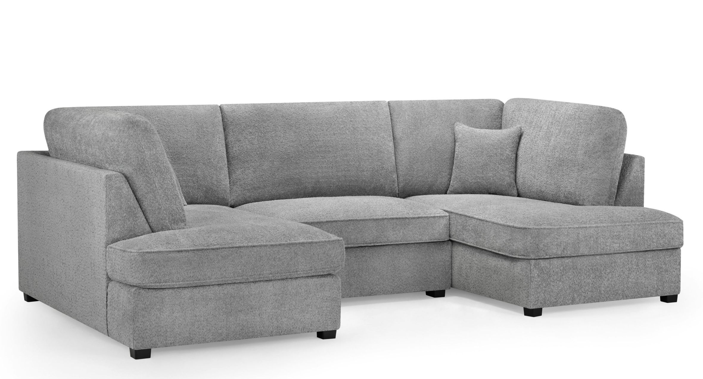 Carnaby Sofa Boucle Grey U Shape Corner - Sofa Easy