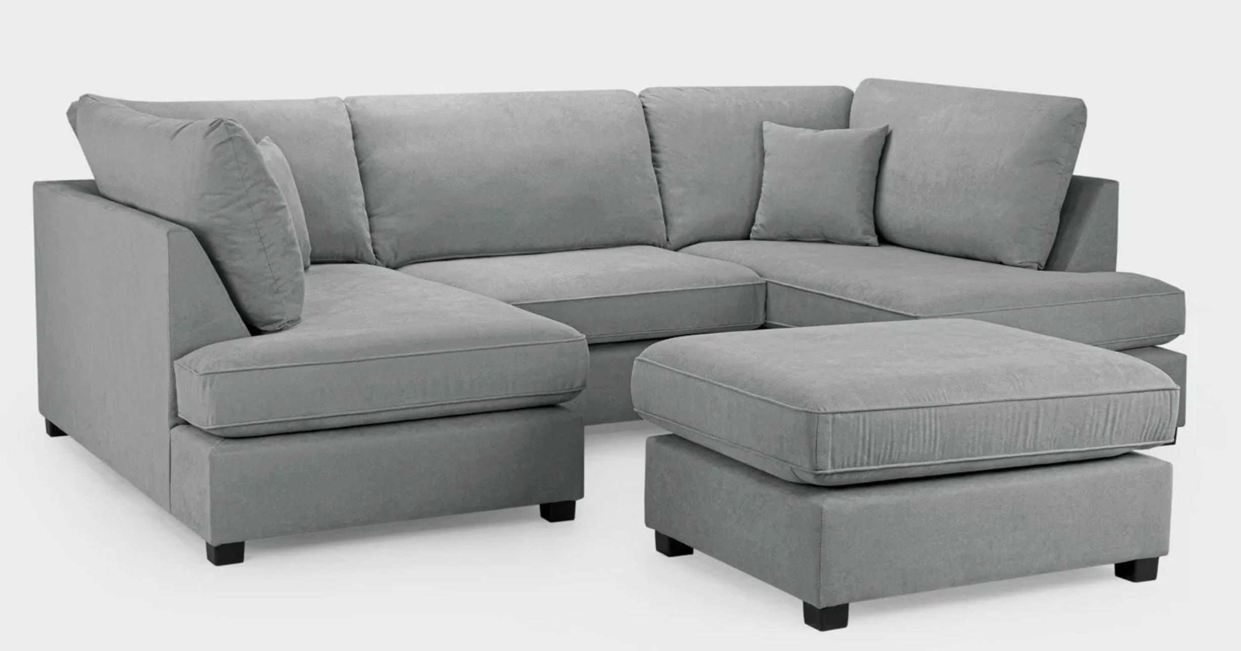 Carnaby Classic Sofa Grey U Shape Corner - Sofa Easy