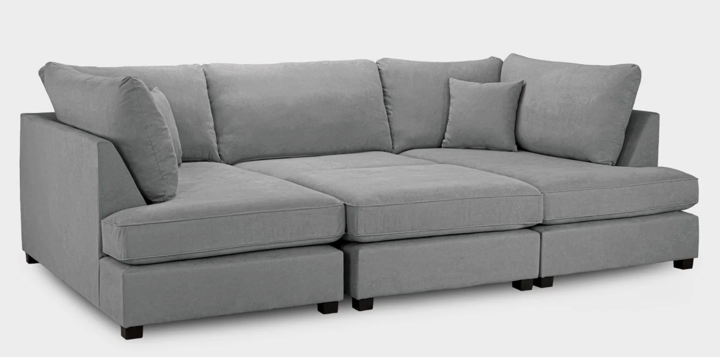 Carnaby Classic Sofa Grey U Shape Corner - Sofa Easy