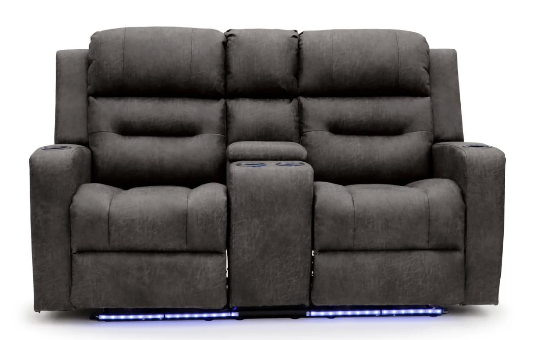 C-Love Tech Electric Recliner Sofa Brown 2 Seater - Sofa Easy