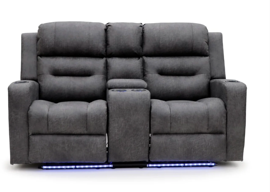 C-Love Tech Electric Recliner Sofa Grey 2 Seater - Sofa Easy