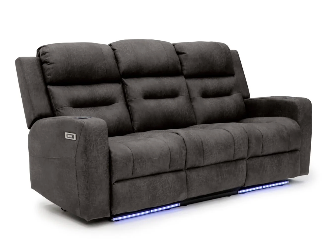 C-Love Tech Electric Recliner Sofa Brown 3 Seater - Sofa Easy
