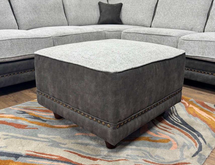Bella Sofa Grey Footstool - Sofa Easy