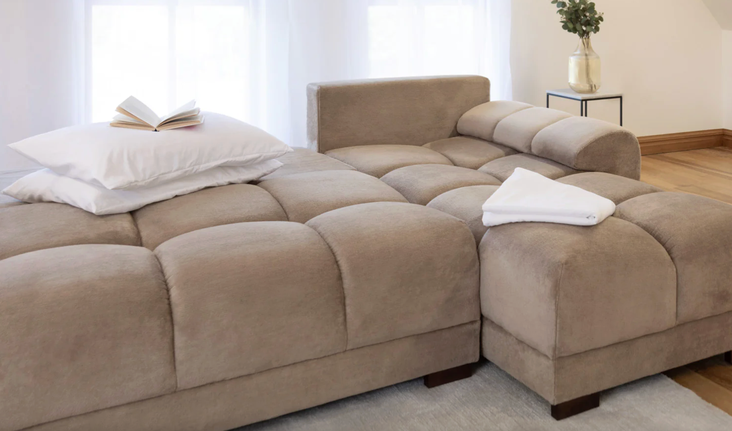 Azzuro Sofabed Mocha Universal Corner - Sofa Easy