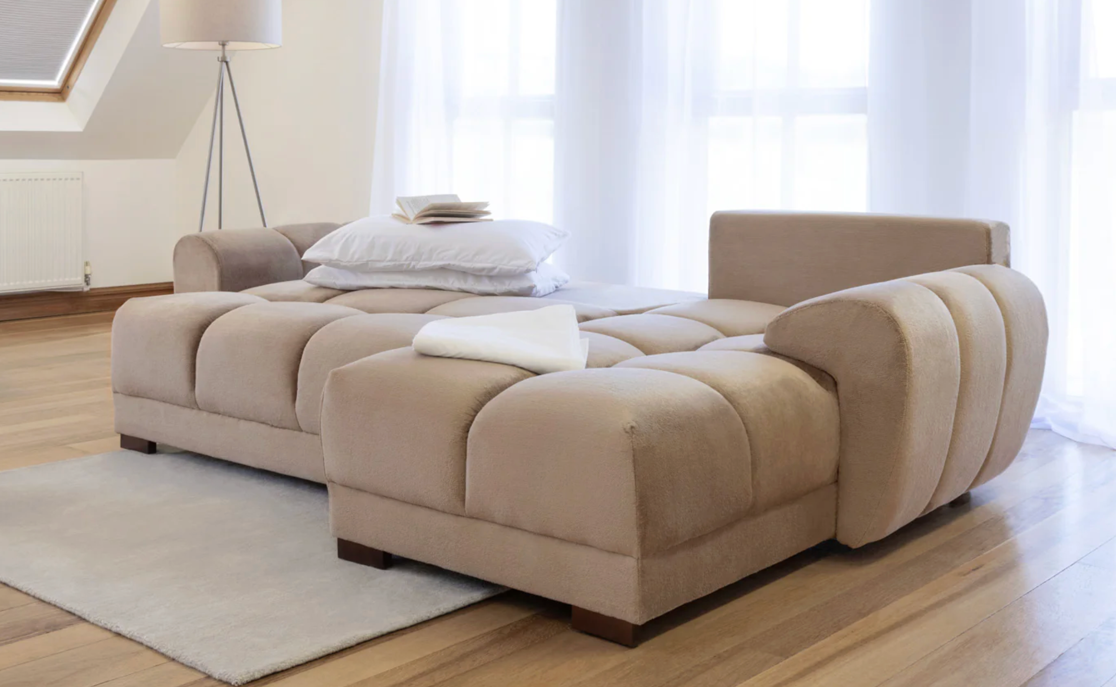 Azzuro Sofabed Mocha Universal Corner - Sofa Easy