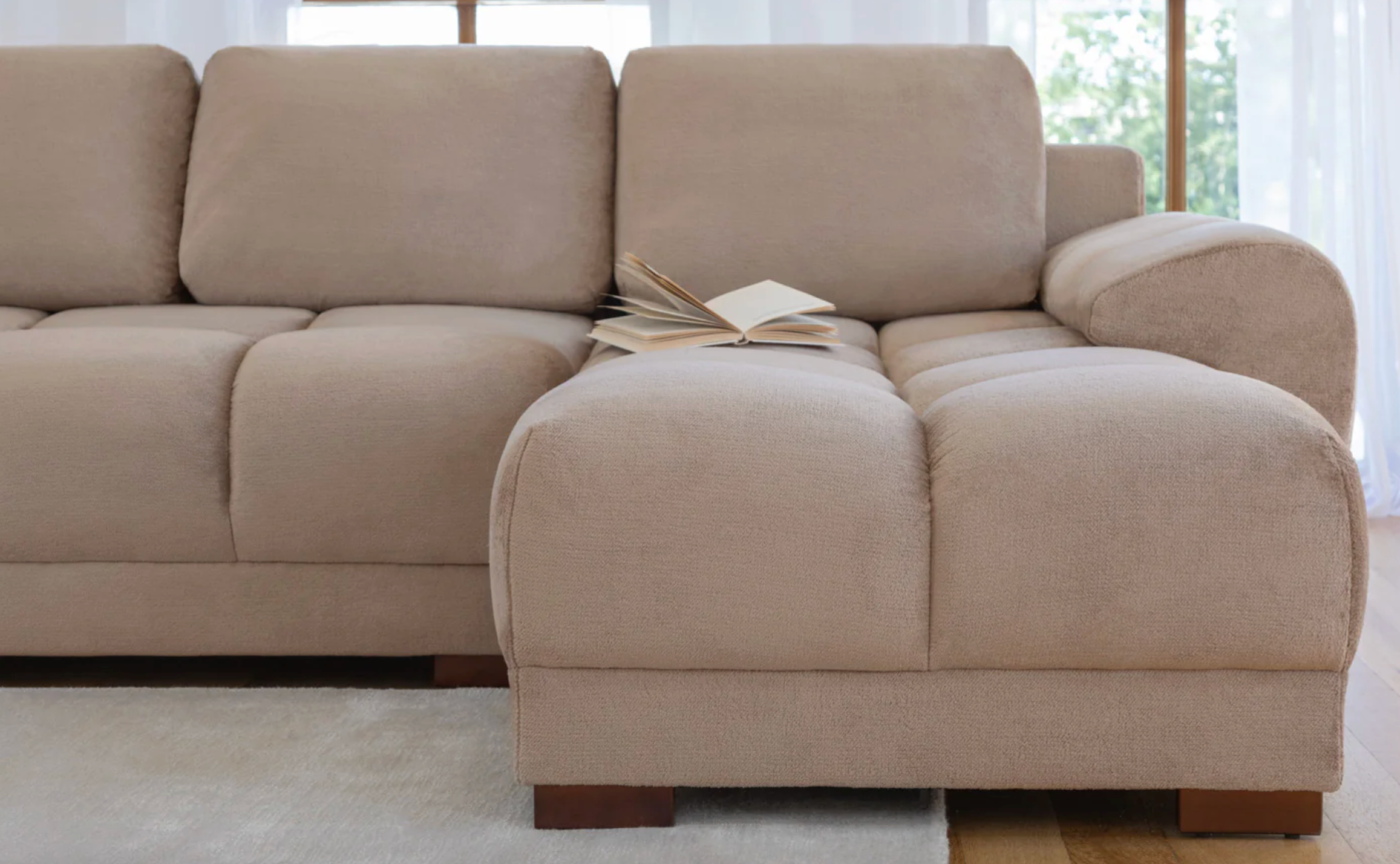 Azzuro Sofabed Mocha Universal Corner - Sofa Easy