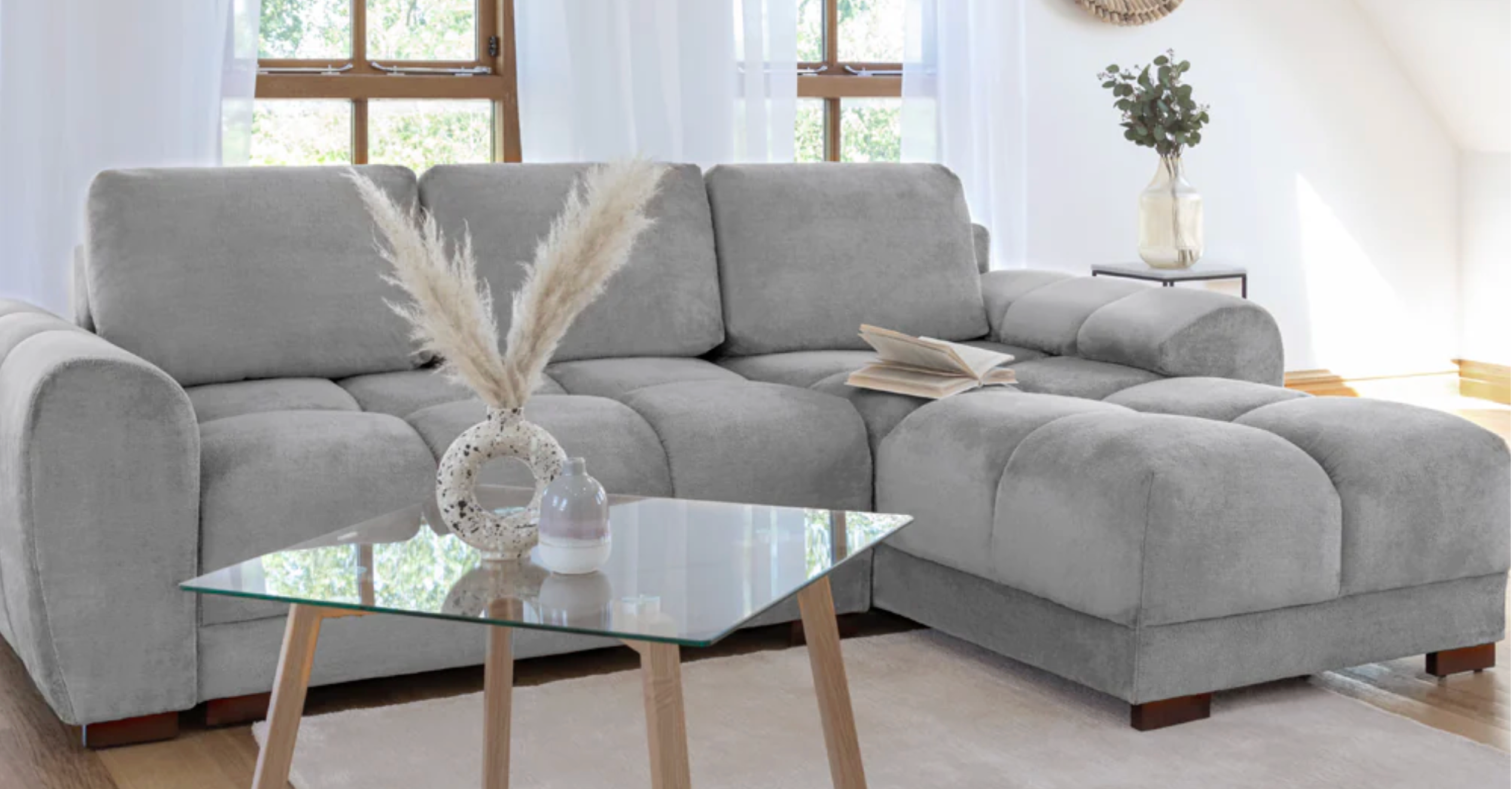 Azzuro Sofabed Grey Universal Corner - Sofa Easy