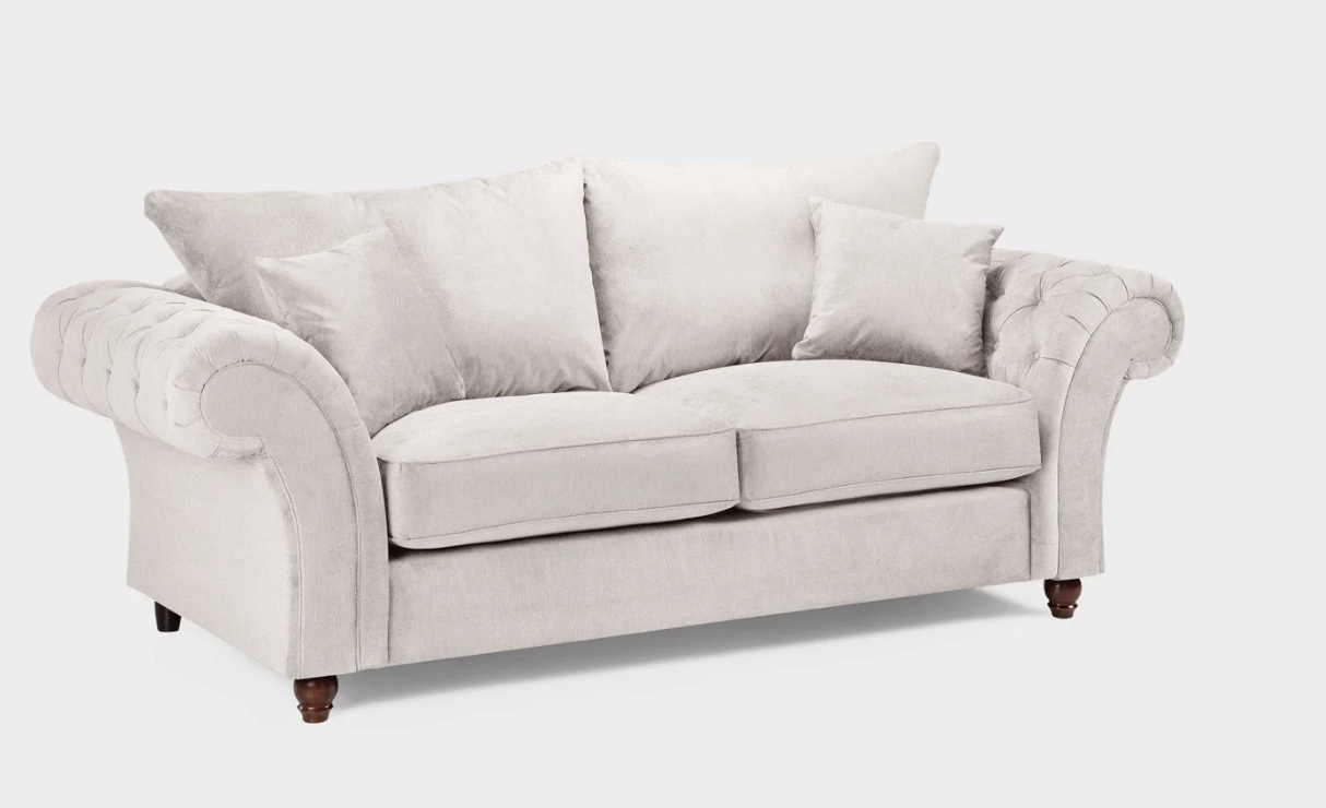 Windsor Fullback Sofa Stone 3 Seater - Sofa Easy