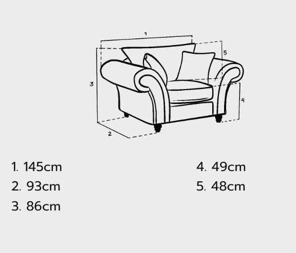 Windsor Fullback Sofa Stone Armchair - Sofa Easy