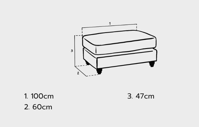 Windsor Stone Footstool - Sofa Easy