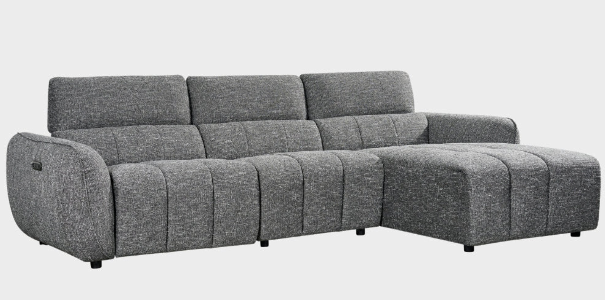 Turin Electric Recliner Sofa Charcoal Right Hand - Sofa Easy