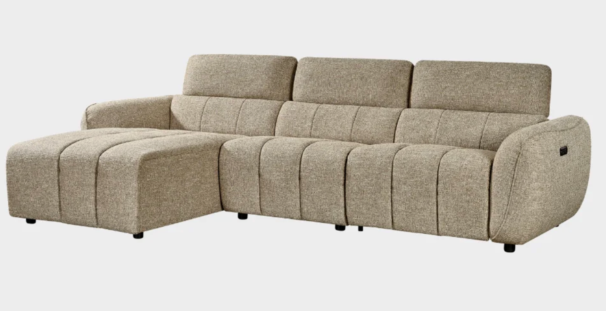 Turin Electric Recliner Sofa Mocha Left Hand - Sofa Easy