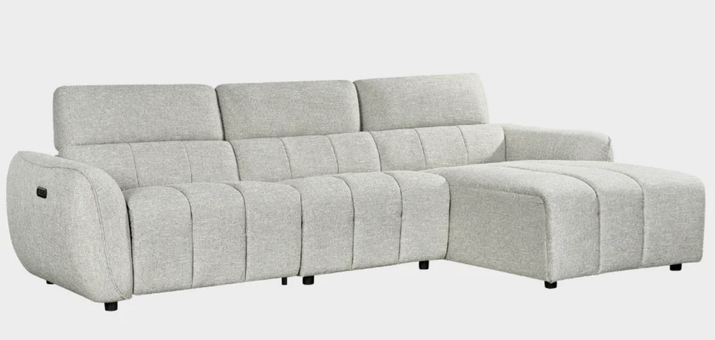 Turin Electric Recliner Sofa Silver Right Hand - Sofa Easy