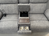 NEW - Oscar 3 Seater & 2 Seater Electric Recliners in Grey Fabric