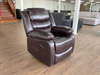Rico Brown Faux Leather Manual Reclining Sofas