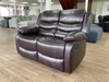 Rico Brown Faux Leather Manual Reclining Sofas