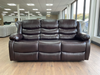 Rico Brown Faux Leather Manual Reclining Sofas