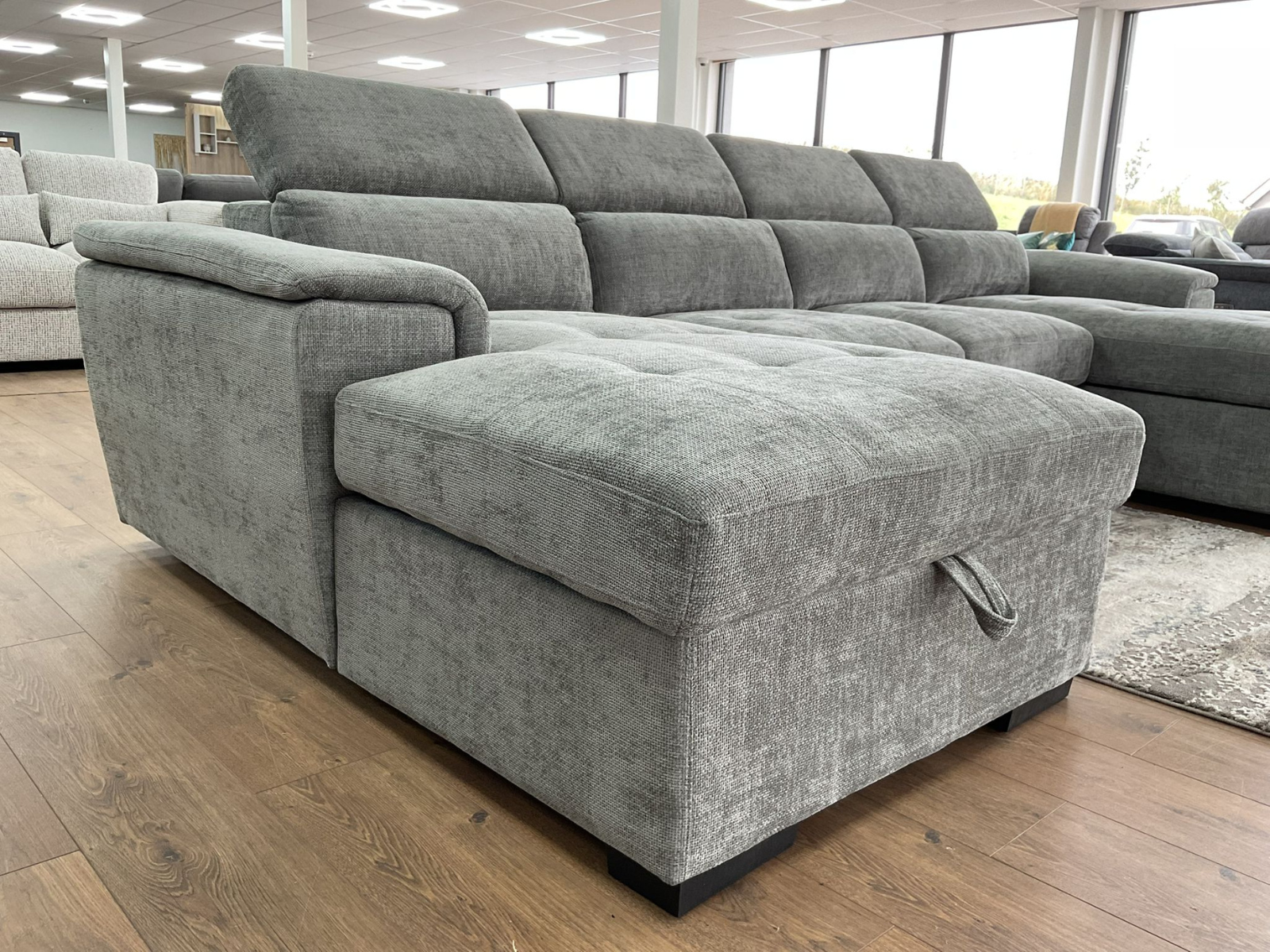 Alaya Sofabed Grey U Shape Corner - Sofa Easy