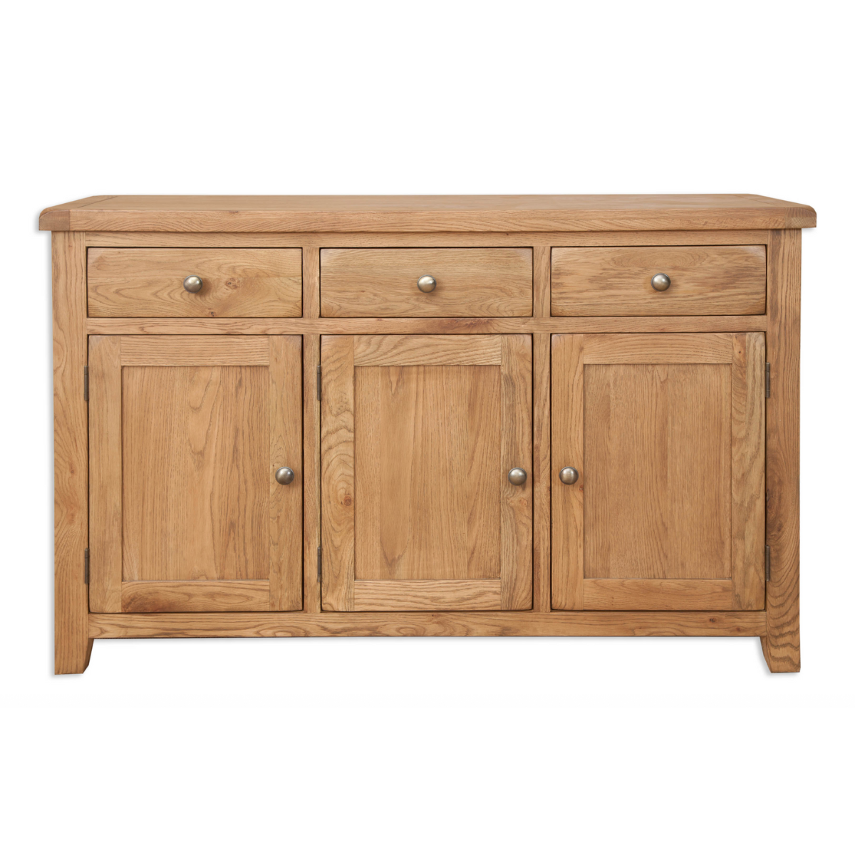 Country Oak 3 Door 3 Drawer Sideboard - Sofa Easy