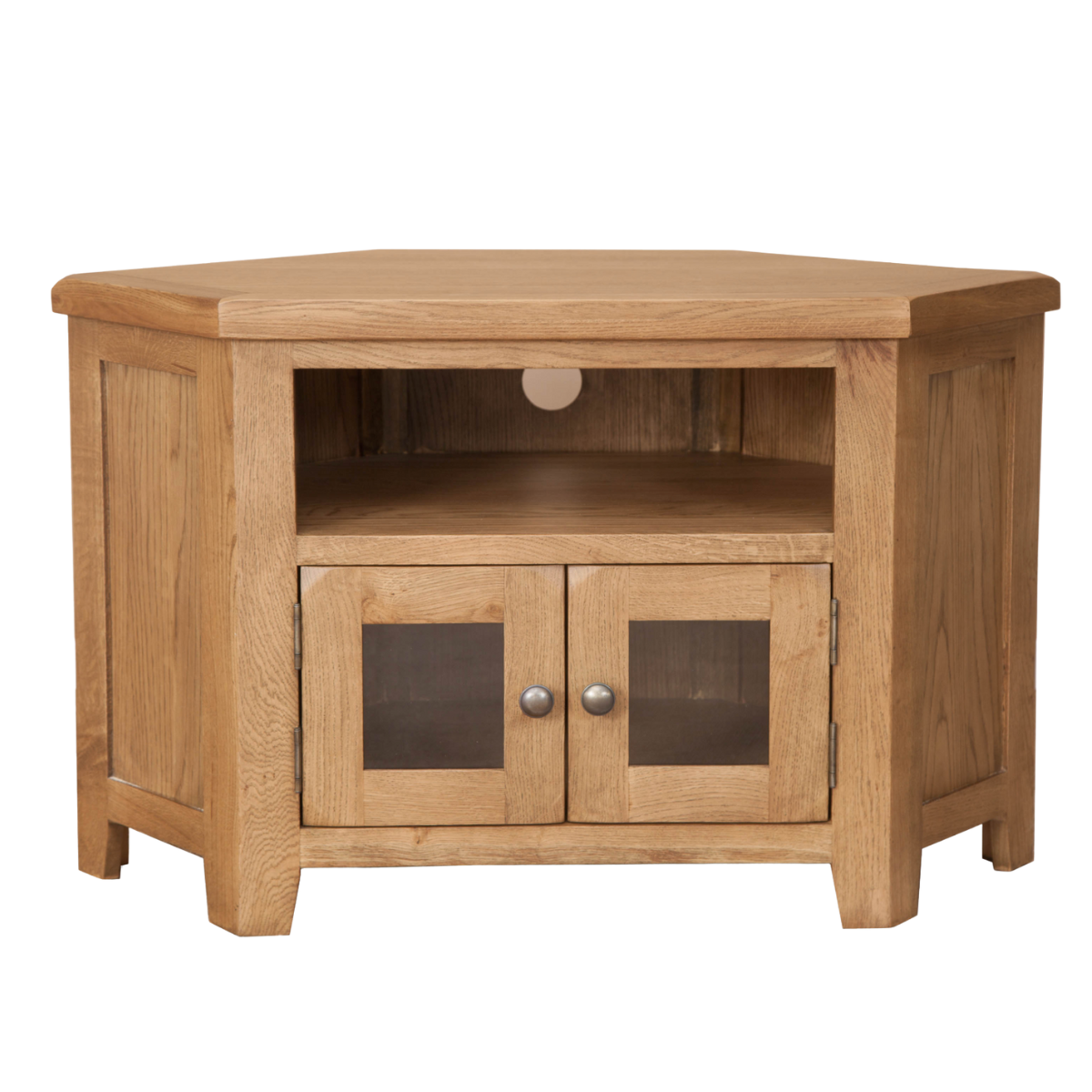 Country Oak Glazed Corner TV Unit - Sofa Easy