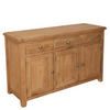 Country Oak 3 Door 3 Drawer Sideboard - Sofa Easy