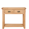 Natural Oak 2 Drawer Console Table - Sofa Easy