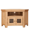 Natural Oak Glazed Corner TV Unit - Sofa Easy