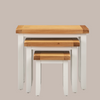 White & Oak Nest of 3 Tables - Sofa Easy