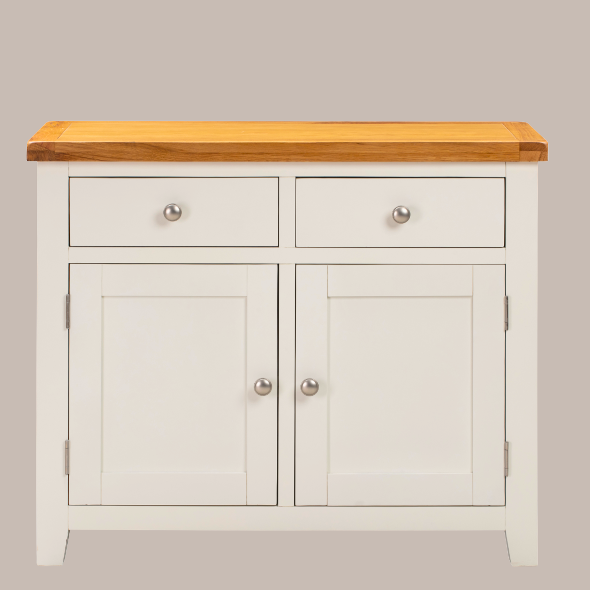 White & Oak 2 Drawer 2 Door Sideboard - Sofa Easy