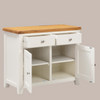 White & Oak 2 Drawer 2 Door Sideboard - Sofa Easy