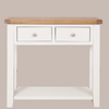 White & Oak 2 Drawer Console Table - Sofa Easy