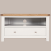 White & Oak Corner TV Unit - Sofa Easy