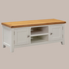 White & Oak Large TV Unit - Sofa Easy