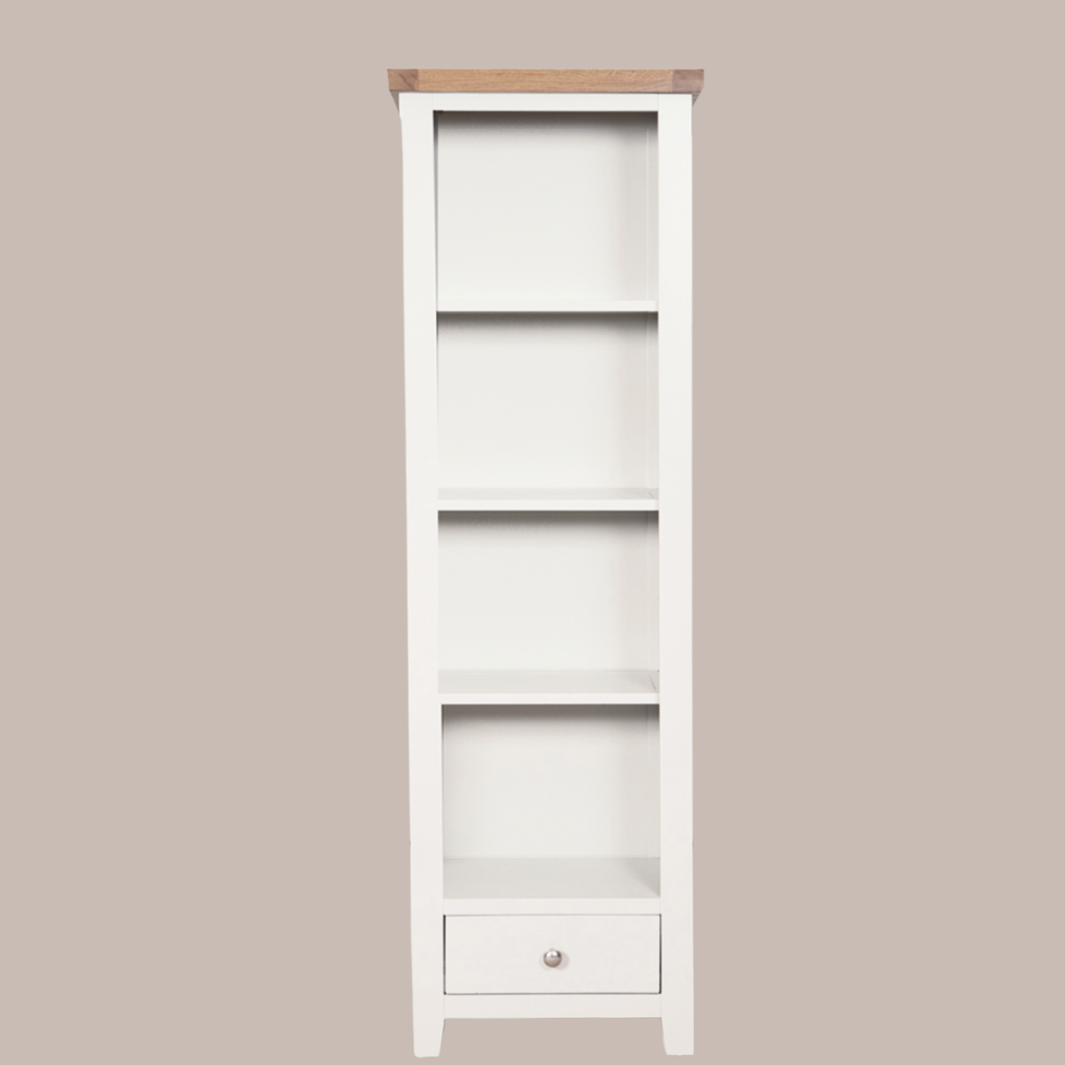 White & Oak Slim bookcase - Sofa Easy