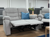 Stanley Manual Reclining Sofa Set in Light Grey - Sofa Easy