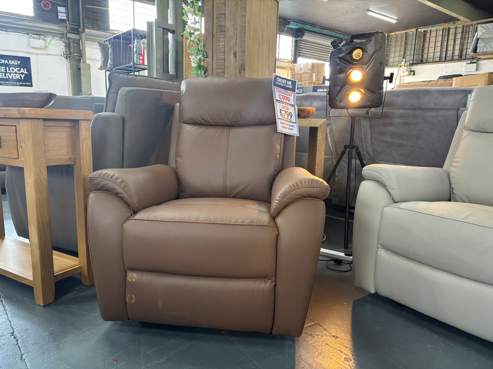 NEW - Kingsly Leather Sofa Collection - Power Reclining - Sofa Easy