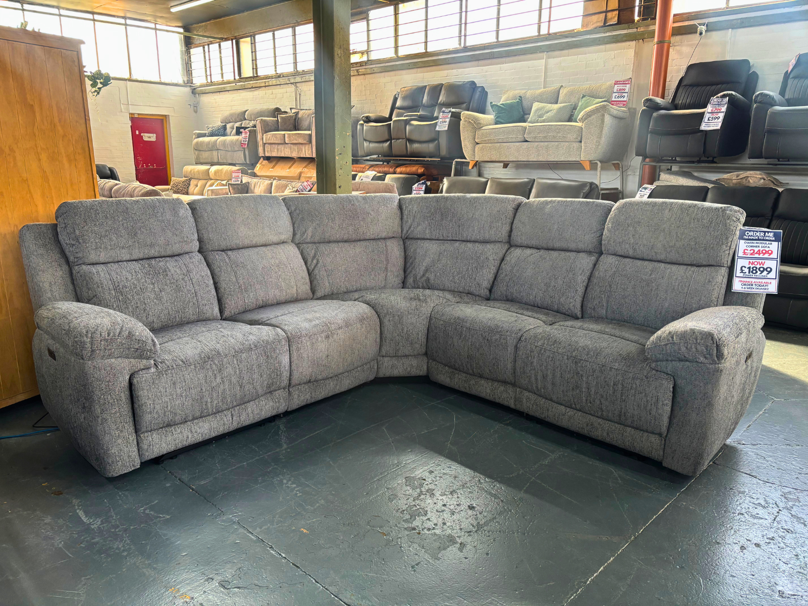 Coming Soon - Owen 5 Part Modular Electric Reclining Corner Sofa - Sofa Easy