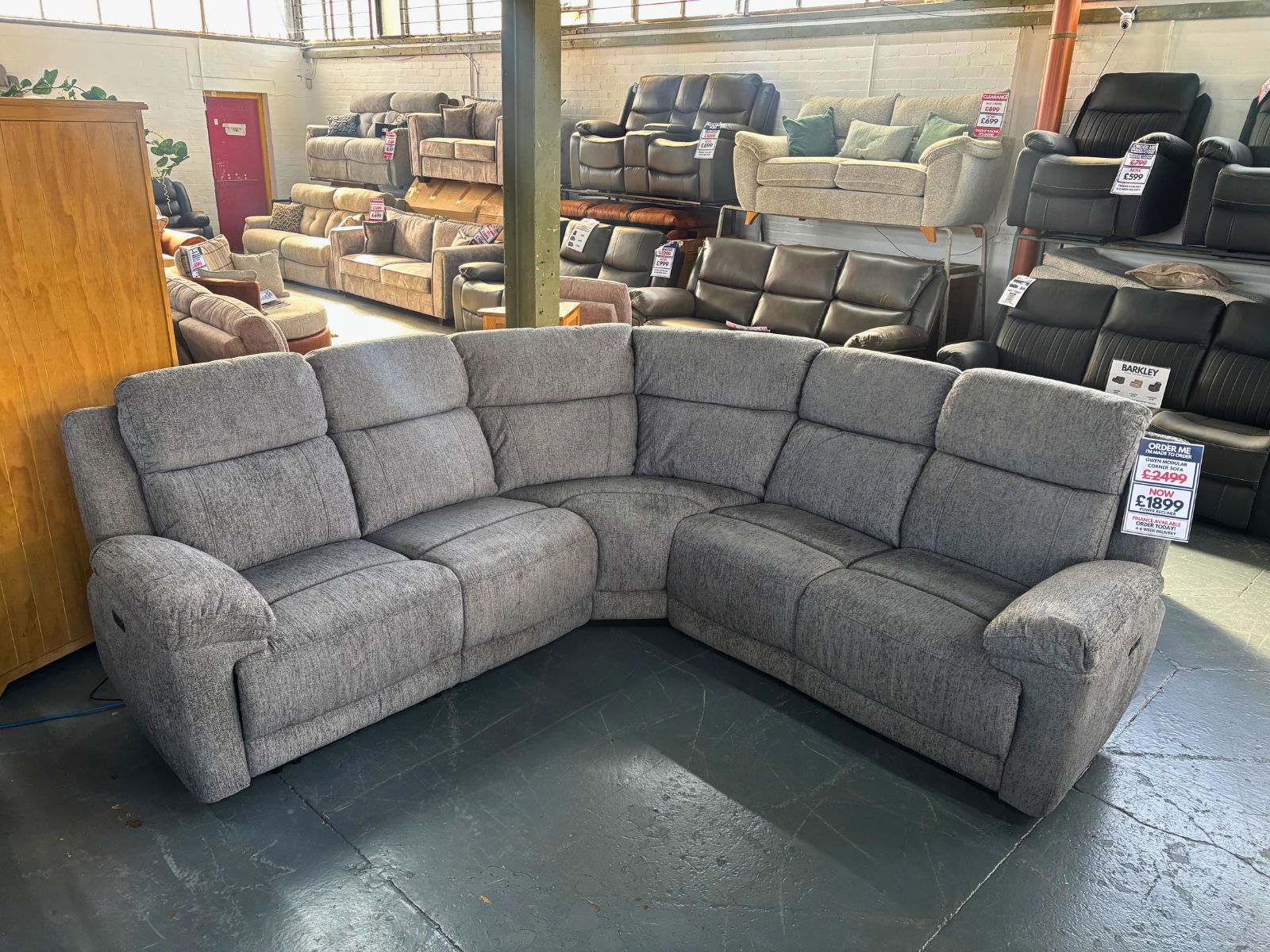 Coming Soon - Owen 5 Part Modular Electric Reclining Corner Sofa - Sofa Easy