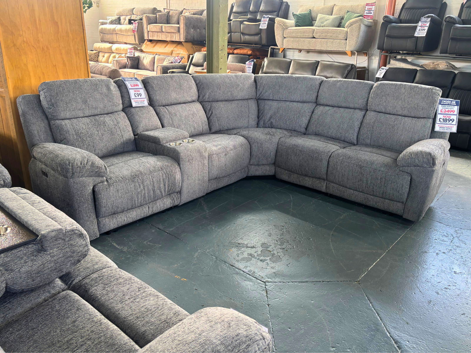 Coming Soon - Owen 5 Part Modular Electric Reclining Corner Sofa - Sofa Easy
