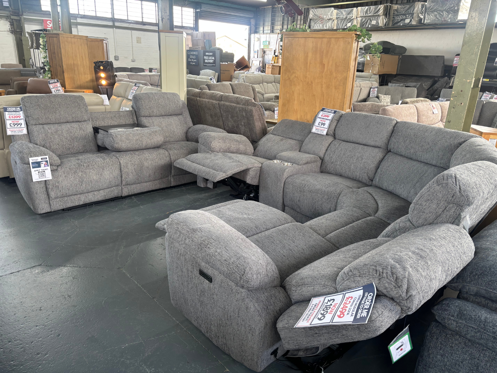 Coming Soon - Owen 5 Part Modular Electric Reclining Corner Sofa - Sofa Easy
