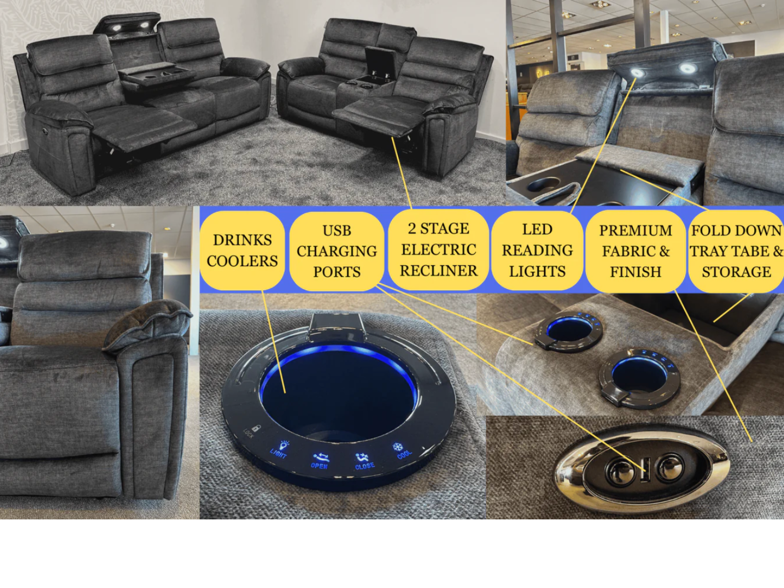 Aspen Power Reclining Sofas - Sofa Easy