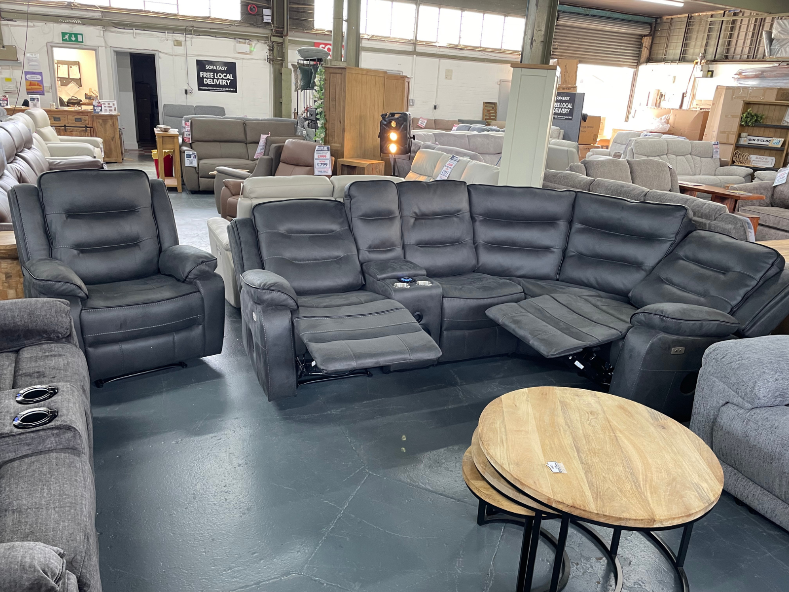 Ricardo Power Reclining Modular Corner Sofa + Armchair - Sofa Easy