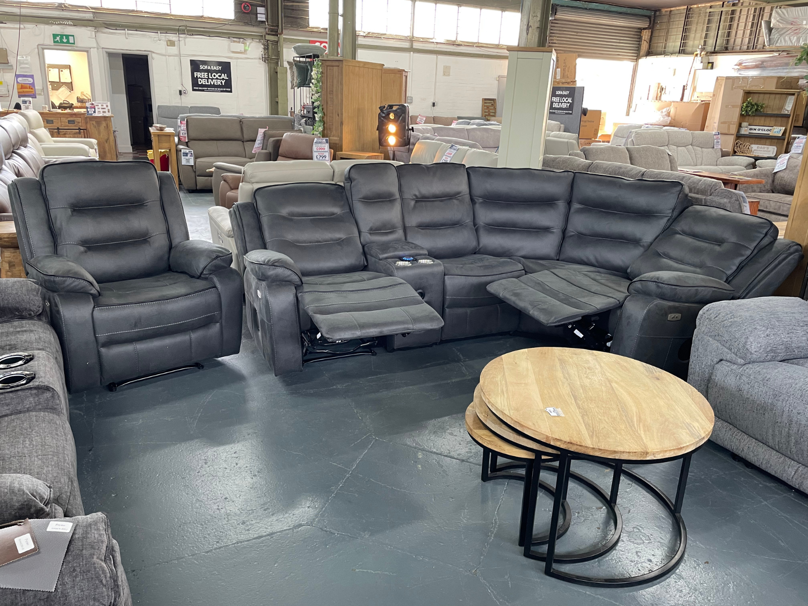 Ricardo Power Reclining Modular Corner Sofa + Armchair - Sofa Easy