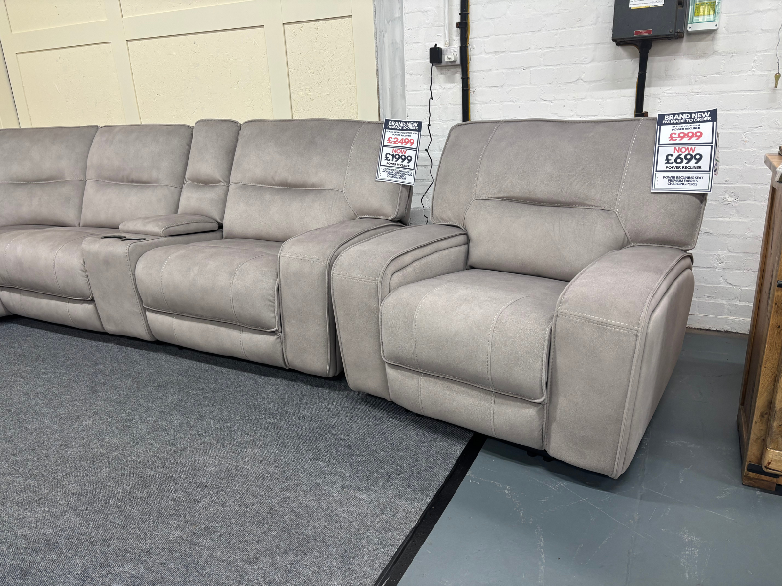 The Rocco power reclining corner sofa & Armchair - Sofa Easy
