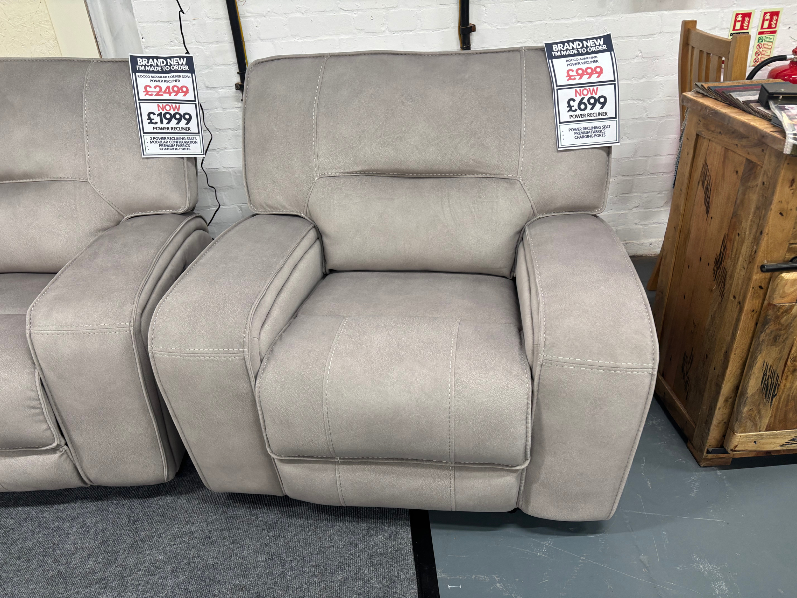 The Rocco power reclining corner sofa & Armchair - Sofa Easy