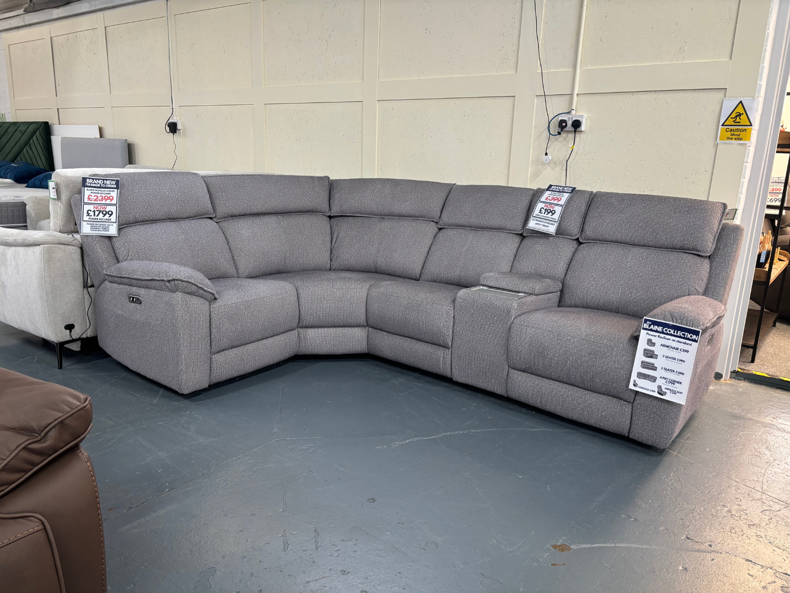 Blaine Power Reclining Corner Sofa - Sofa Easy