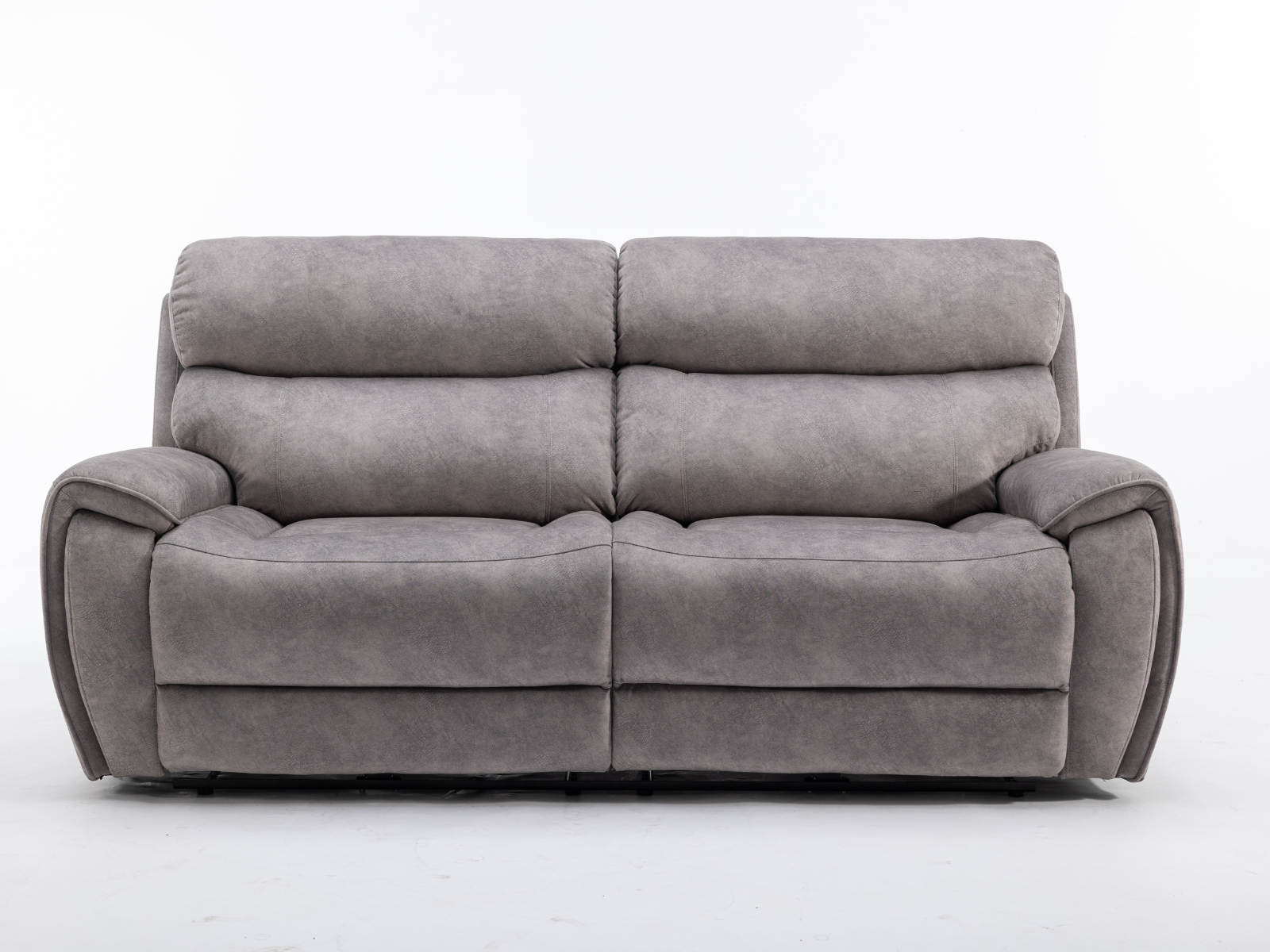 Neptune Electric Reclining Collection in Silver Fabric - Sofa Easy