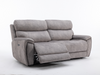 Neptune Electric Reclining Collection in Silver Fabric - Sofa Easy