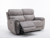 Neptune Electric Reclining Collection in Silver Fabric - Sofa Easy